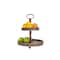 Hello Honey® 18.5" Distressed Brown Wooden 2-Tier Tray with Metal Handle
